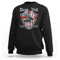 Deus Vult Knights Templar Sweatshirt He Trains My Hands For War And My Fingers For Battle