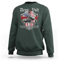 Deus Vult Knights Templar Sweatshirt He Trains My Hands For War And My Fingers For Battle