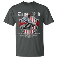 Deus Vult Knights Templar T Shirt He Trains My Hands For War And My Fingers For Battle