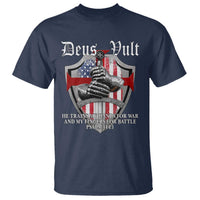 Deus Vult Knights Templar T Shirt He Trains My Hands For War And My Fingers For Battle