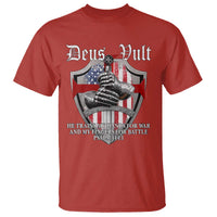 Deus Vult Knights Templar T Shirt He Trains My Hands For War And My Fingers For Battle