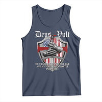 Deus Vult Knights Templar Tank Top He Trains My Hands For War And My Fingers For Battle