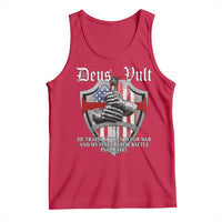 Deus Vult Knights Templar Tank Top He Trains My Hands For War And My Fingers For Battle