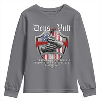 Deus Vult Knights Templar Youth Sweatshirt He Trains My Hands For War And My Fingers For Battle