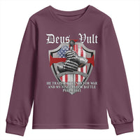 Deus Vult Knights Templar Youth Sweatshirt He Trains My Hands For War And My Fingers For Battle