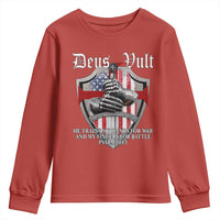 Deus Vult Knights Templar Youth Sweatshirt He Trains My Hands For War And My Fingers For Battle