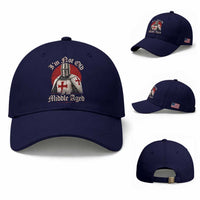 I Am Not Old I Am Middle Aged Funny Templar Knight Baseball Cap Medieval Ren Fair Humor