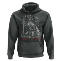 Tummy Hurts Funny Medieval Knight Dark Fantasy Humor Hoodie