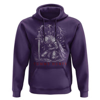 Tummy Hurts Funny Medieval Knight Dark Fantasy Humor Hoodie