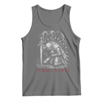Tummy Hurts Funny Medieval Knight Dark Fantasy Humor Tank Top