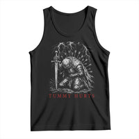 Tummy Hurts Funny Medieval Knight Dark Fantasy Humor Tank Top