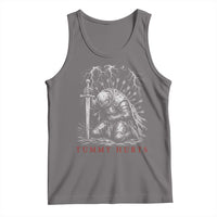 Tummy Hurts Funny Medieval Knight Dark Fantasy Humor Tank Top