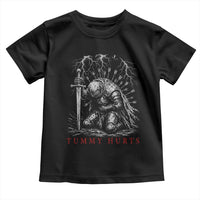 Tummy Hurts Funny Medieval Knight Dark Fantasy Humor Toddler T Shirt