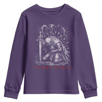 Tummy Hurts Funny Medieval Knight Dark Fantasy Humor Youth Sweatshirt