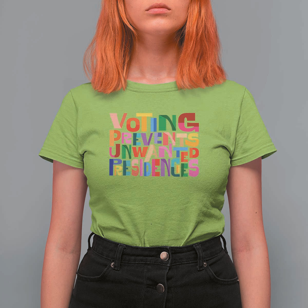 Voting Prevents Unwanted Presidencies T Shirt For Women US Election Political 2024 - Wonder Print Shop