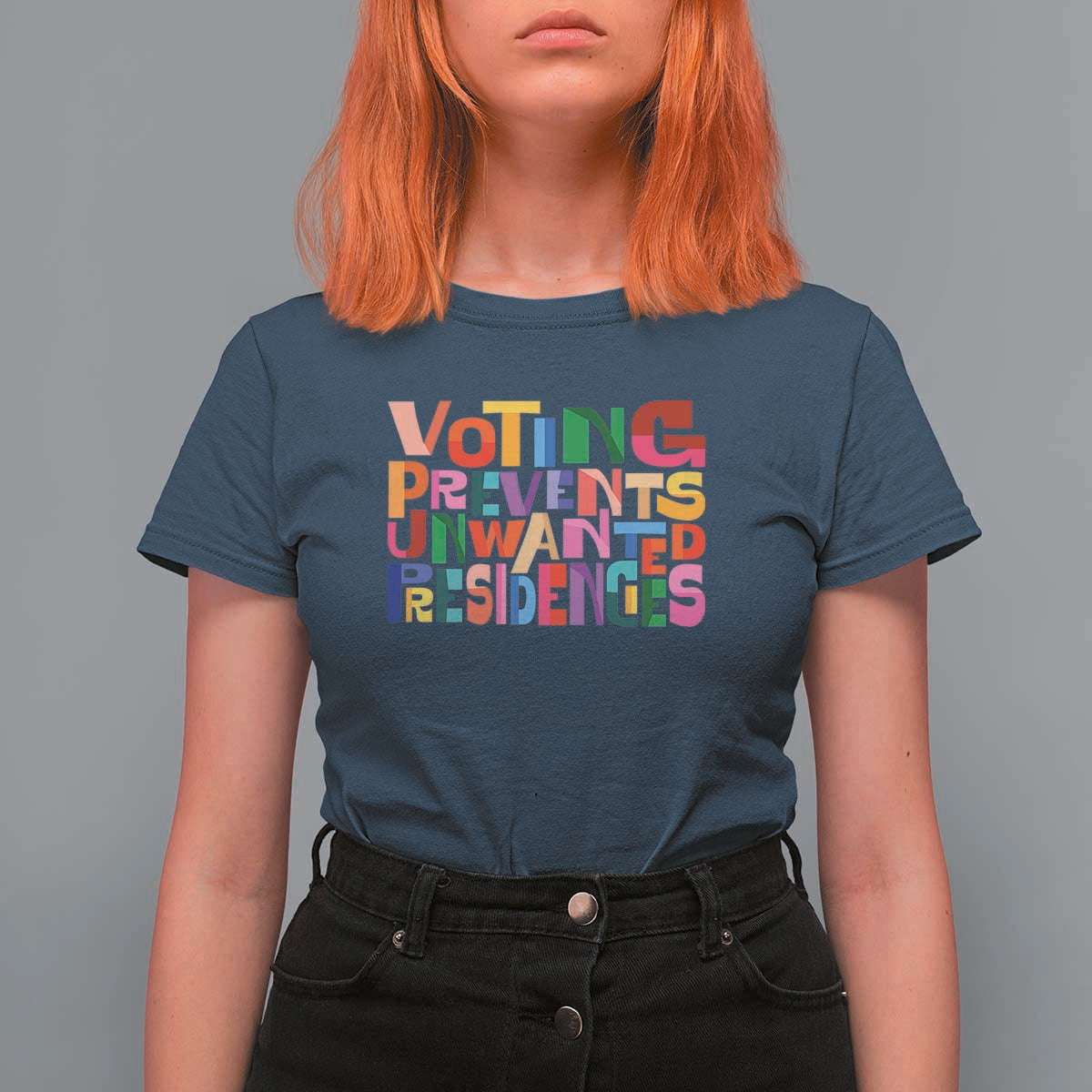 Voting Prevents Unwanted Presidencies T Shirt For Women US Election Political 2024 - Wonder Print Shop