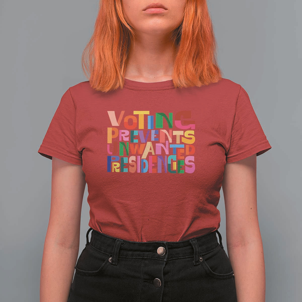Voting Prevents Unwanted Presidencies T Shirt For Women US Election Political 2024 - Wonder Print Shop