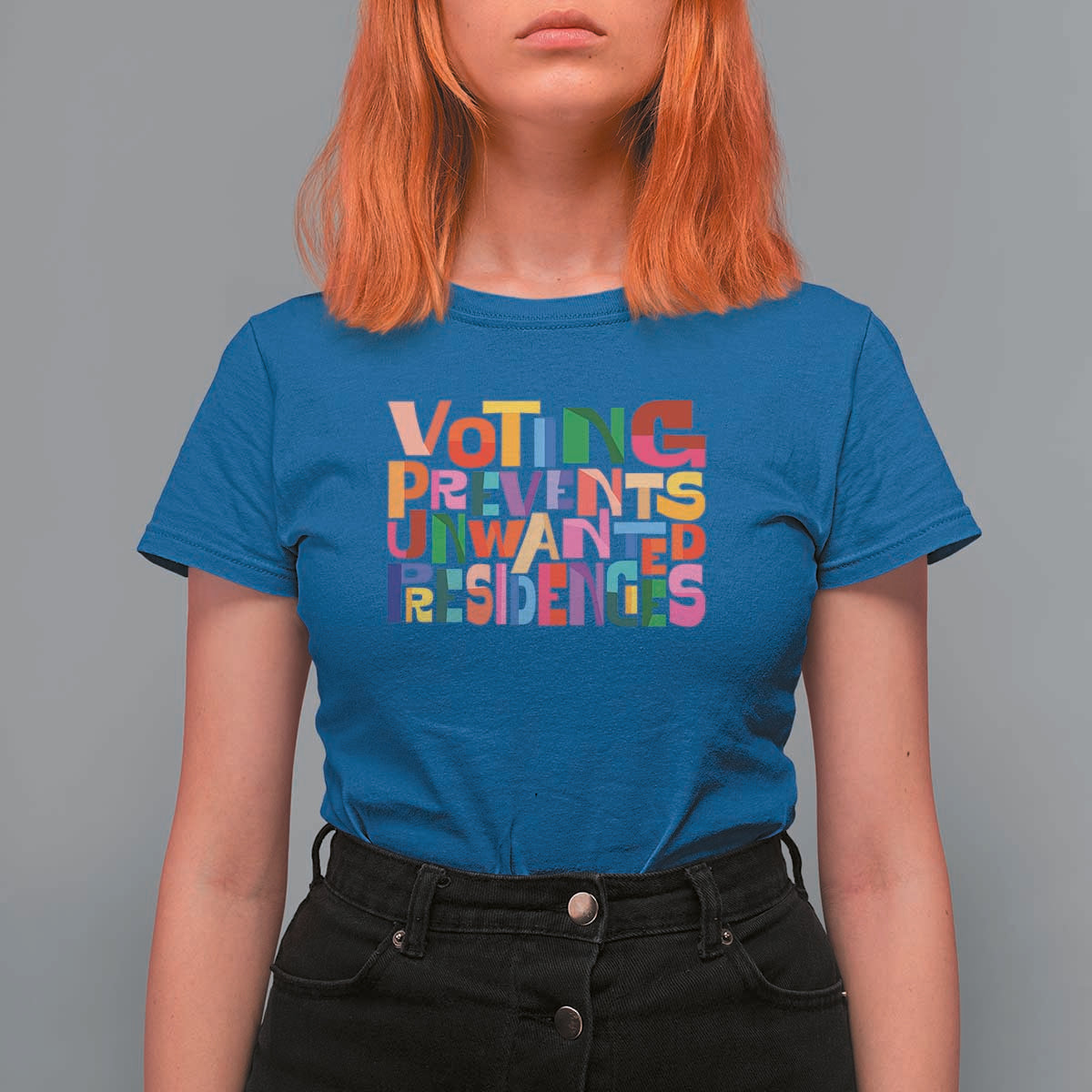 Voting Prevents Unwanted Presidencies T Shirt For Women US Election Political 2024 - Wonder Print Shop