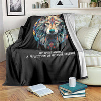 Native Americans Throw Blanket My Spirit Animal A Reflection Of My True Essence Wolf - Wonder Print Shop