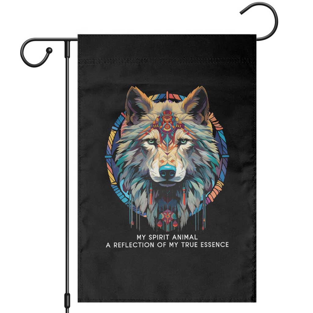 Native Americans Garden Flag My Spirit Animal A Reflection Of My True Essence Wolf - Wonder Print Shop