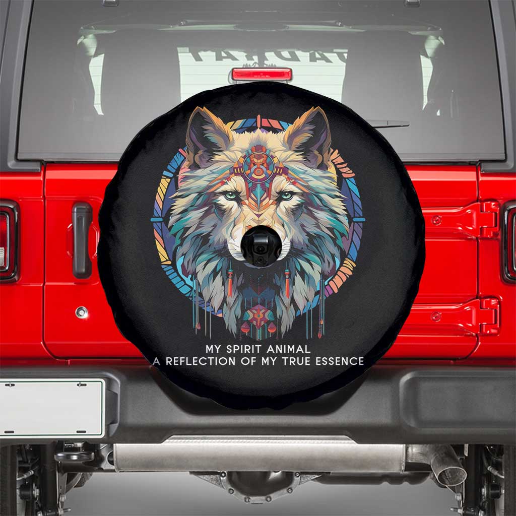 Native Americans Spare Tire Cover My Spirit Animal A Reflection Of My True Essence Wolf - Wonder Print Shop