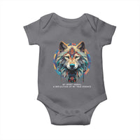 Native Americans Baby Onesie My Spirit Animal A Reflection Of My True Essence Wolf - Wonder Print Shop