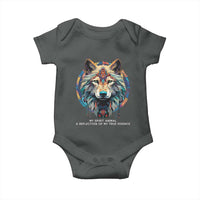 Native Americans Baby Onesie My Spirit Animal A Reflection Of My True Essence Wolf - Wonder Print Shop