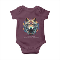 Native Americans Baby Onesie My Spirit Animal A Reflection Of My True Essence Wolf - Wonder Print Shop