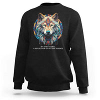 Native Americans Sweatshirt My Spirit Animal A Reflection Of My True Essence Wolf - Wonder Print Shop