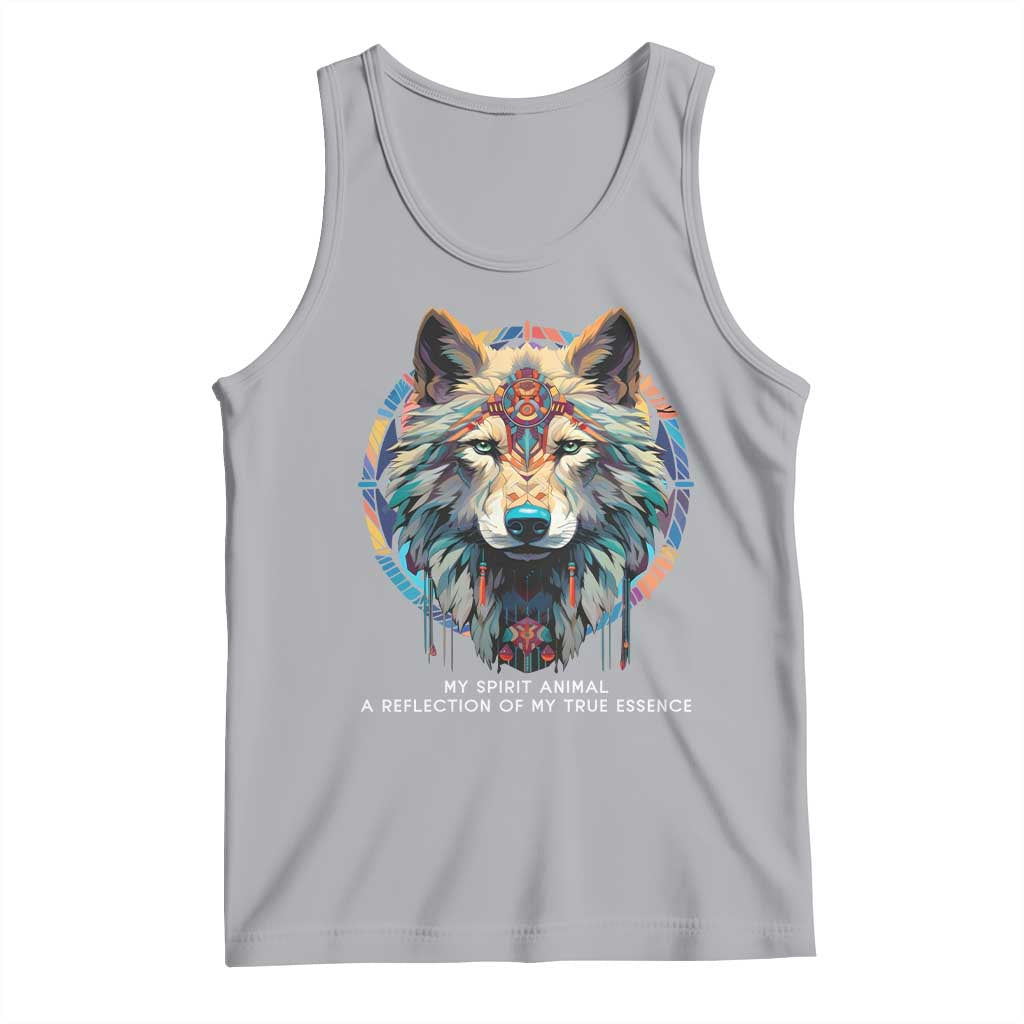 Native Americans Tank Top My Spirit Animal A Reflection Of My True Essence Wolf - Wonder Print Shop