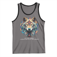 Native Americans Tank Top My Spirit Animal A Reflection Of My True Essence Wolf - Wonder Print Shop