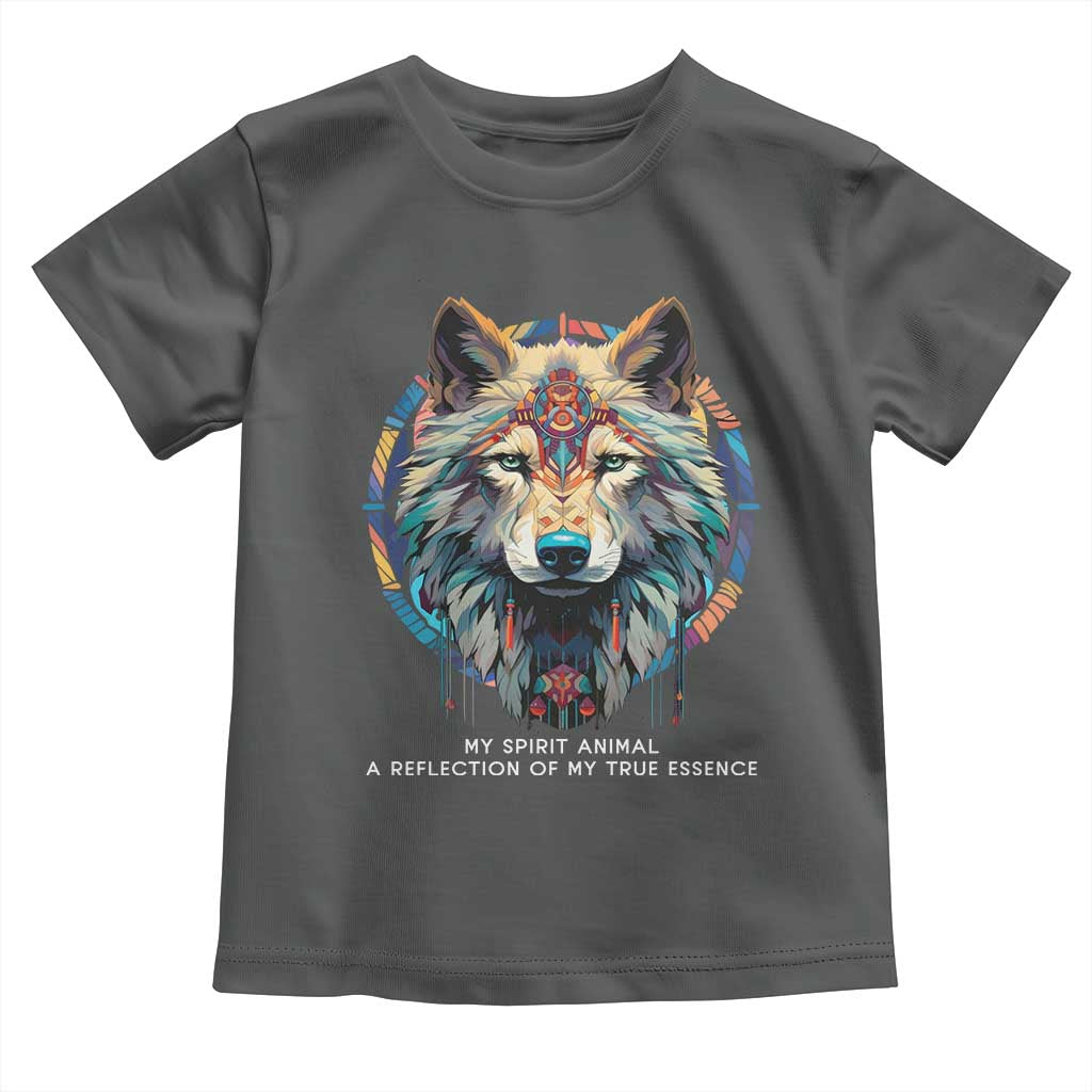 Native Americans Toddler T Shirt My Spirit Animal A Reflection Of My True Essence Wolf - Wonder Print Shop