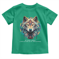 Native Americans Toddler T Shirt My Spirit Animal A Reflection Of My True Essence Wolf - Wonder Print Shop