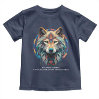 Native Americans Toddler T Shirt My Spirit Animal A Reflection Of My True Essence Wolf - Wonder Print Shop
