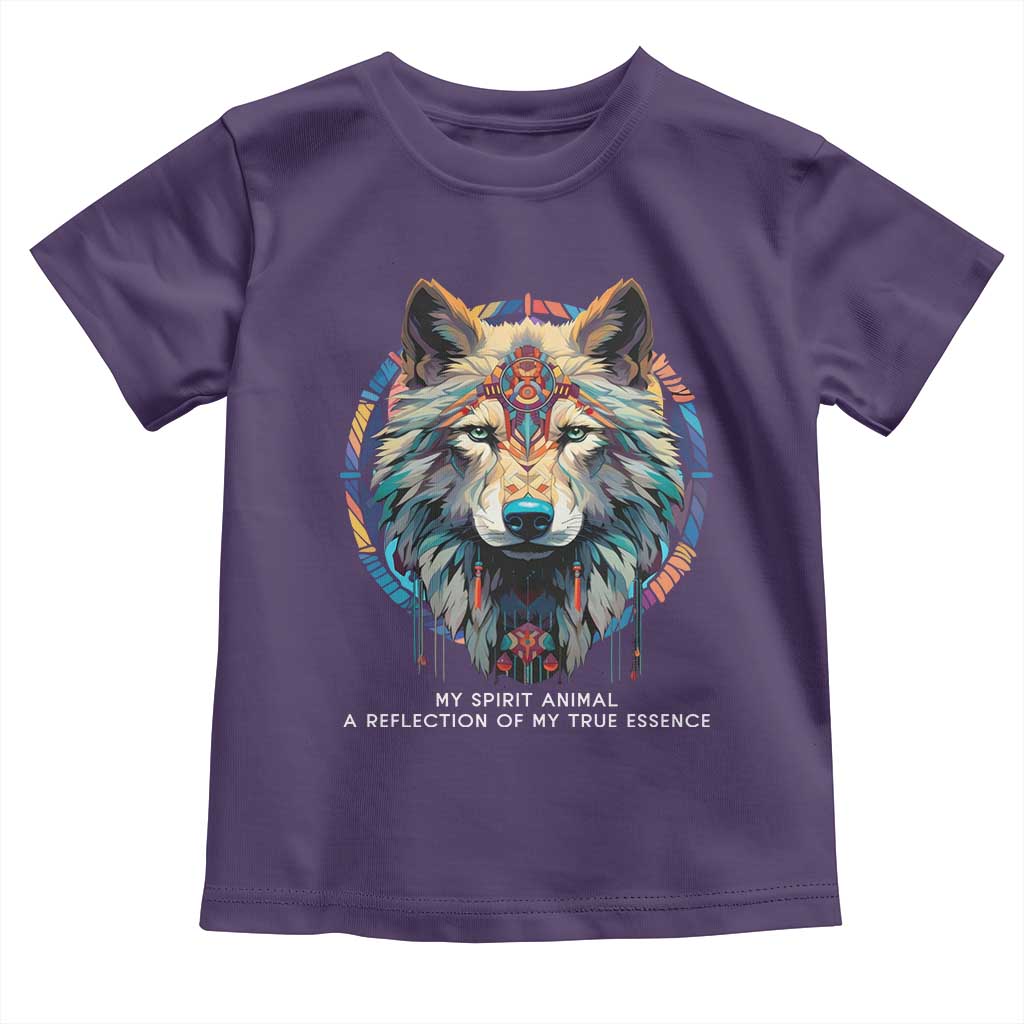 Native Americans Toddler T Shirt My Spirit Animal A Reflection Of My True Essence Wolf - Wonder Print Shop