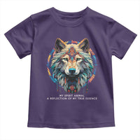 Native Americans Toddler T Shirt My Spirit Animal A Reflection Of My True Essence Wolf - Wonder Print Shop