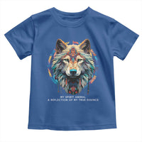 Native Americans Toddler T Shirt My Spirit Animal A Reflection Of My True Essence Wolf - Wonder Print Shop