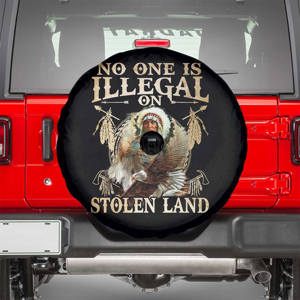 Native American Spare Tire Cover No One Is Illegal On Stolen Land Eagle Tribe - Wonder Print Shop