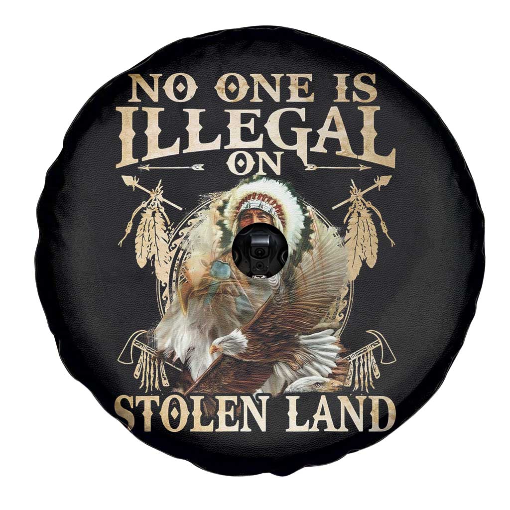 Native American Spare Tire Cover No One Is Illegal On Stolen Land Eagle Tribe - Wonder Print Shop