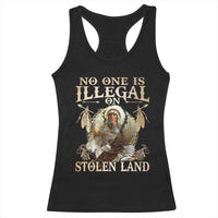 Native American Racerback Tank Top No One Is Illegal On Stolen Land Eagle Tribe - Wonder Print Shop