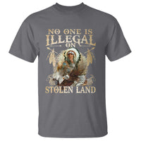 Native American T Shirt No One Is Illegal On Stolen Land Eagle Tribe - Wonder Print Shop