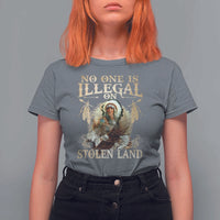 Native American T Shirt For Women No One Is Illegal On Stolen Land Eagle Tribe - Wonder Print Shop