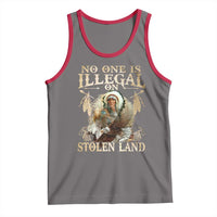 Native American Tank Top No One Is Illegal On Stolen Land Eagle Tribe - Wonder Print Shop
