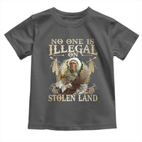 Native American Toddler T Shirt No One Is Illegal On Stolen Land Eagle Tribe - Wonder Print Shop