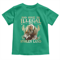 Native American Toddler T Shirt No One Is Illegal On Stolen Land Eagle Tribe - Wonder Print Shop
