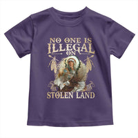 Native American Toddler T Shirt No One Is Illegal On Stolen Land Eagle Tribe - Wonder Print Shop