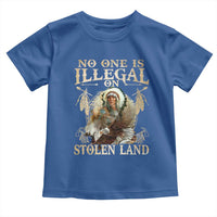 Native American Toddler T Shirt No One Is Illegal On Stolen Land Eagle Tribe - Wonder Print Shop