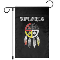 Native American Garden Flag Medicine Wheel Dreamcatcher Spirit Animal Paws - Wonder Print Shop