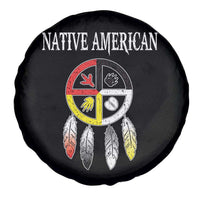 Native American Spare Tire Cover Medicine Wheel Dreamcatcher Spirit Animal Paws - Wonder Print Shop