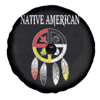 Native American Spare Tire Cover Medicine Wheel Dreamcatcher Spirit Animal Paws - Wonder Print Shop